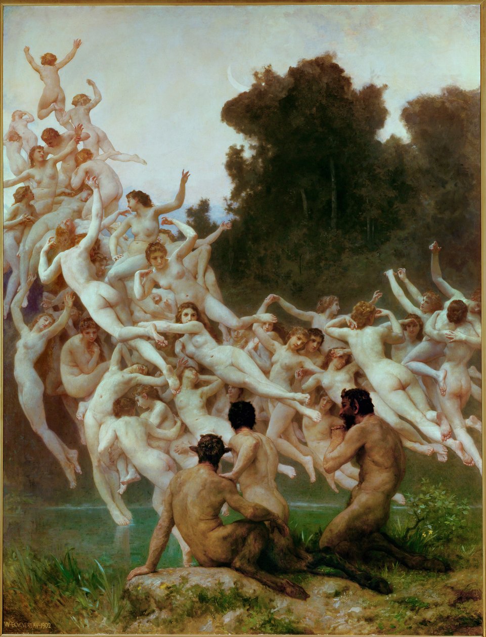 The Oreads - Nymphs of the Woods by William-Adolphe Bouguereau