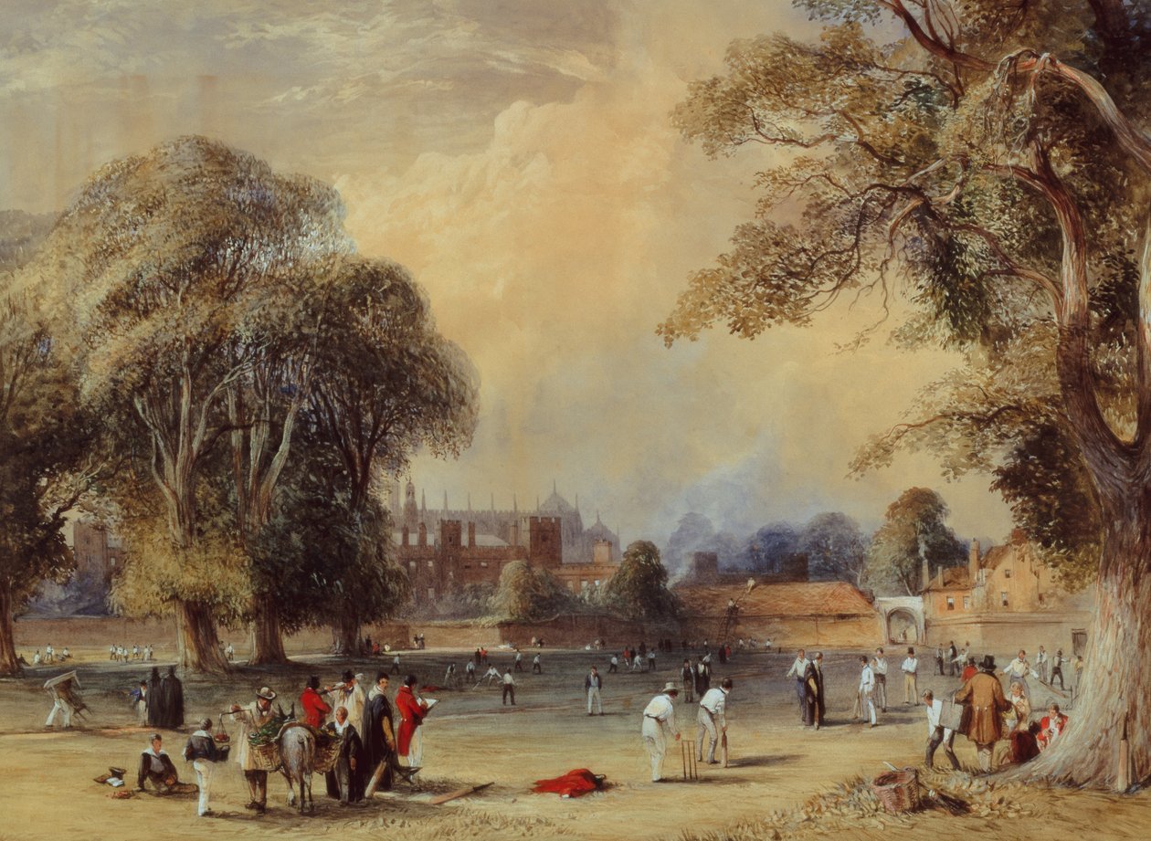 Cricket on the College Field, c.1835 by William  Evans