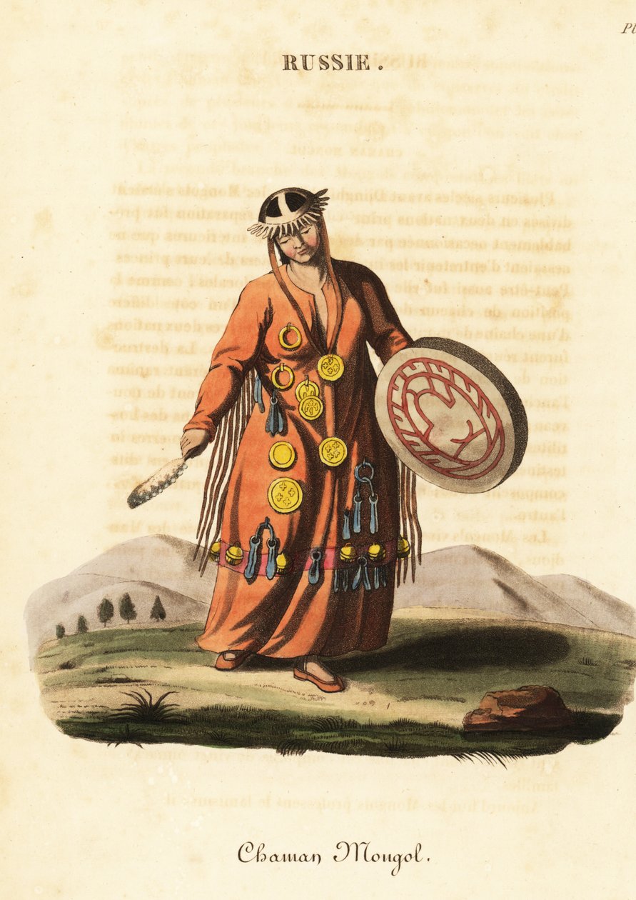 Female magician or shaman, Mongol people by William (after) Alexander