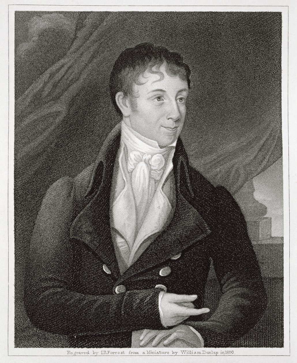 Portrait of Charles Brockden Brown (1771-1810), engraved by John B. Forrest (1814-70) by William (after) Dunlap