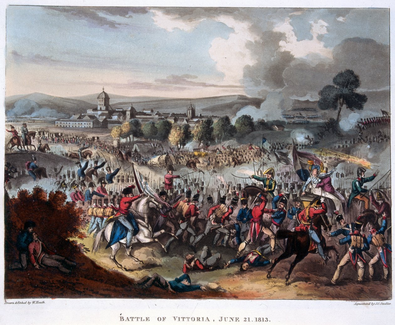 Arthur Wellesley (1769-1852) Lord Wellington Entering Salamanca, Engraved by J.C. Stadler, Published 1818 by William (after) Heath