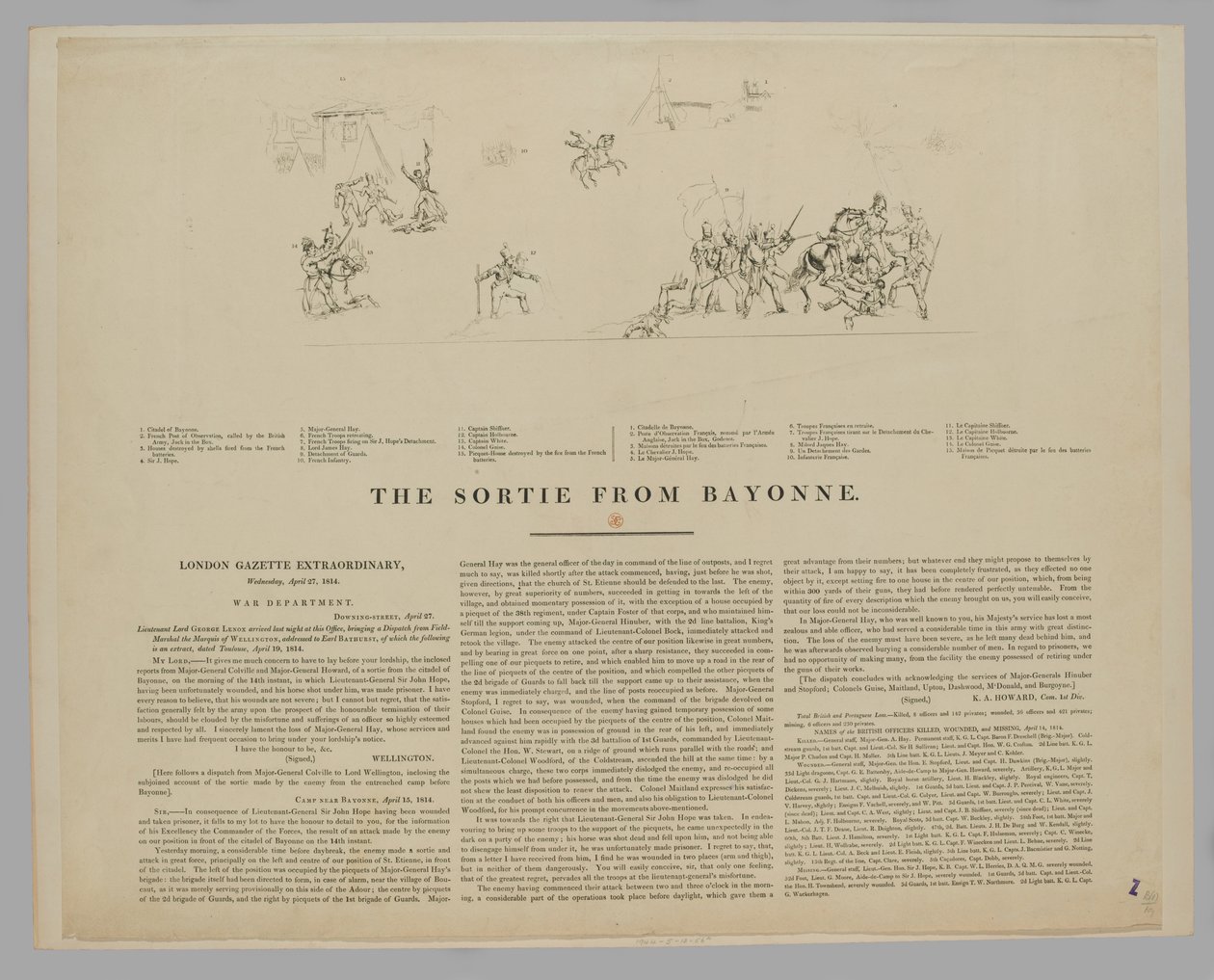The Sortie from Bayonne by William (after) Heath