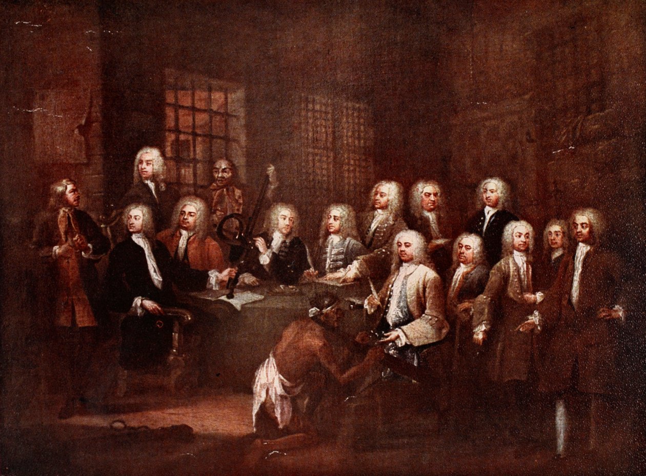 A committee of the House of Commons at the Fleet Prison by William (after) Hogarth