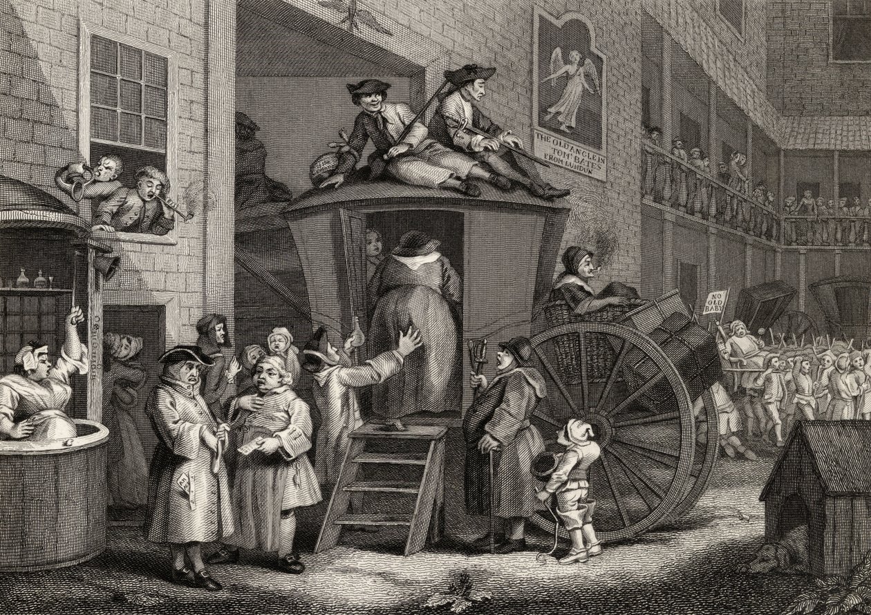 Country Inn Yard, engraved by Timothy Engleheart (1803-79) from 