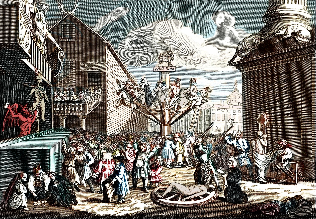 Emblematical print of the South Sea Scheme by William (after) Hogarth