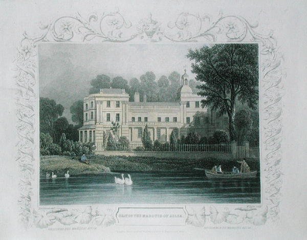 The Seat of the Marquis of Ailsa on the River Thames at Twickenham, engraved by W. Taylor, c.1840 by William (after) Tombleson