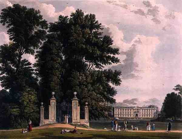 Entrance to the Avenue from Clare Hall Piece (the New Building of Kings), Cambridge, from 