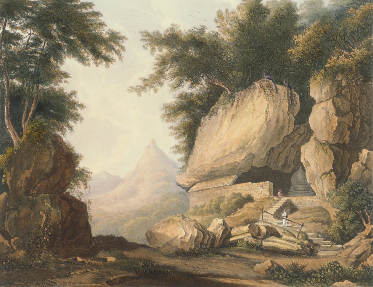 The Hermitage at Kurrungalle in Ceylon by William (after) Westall