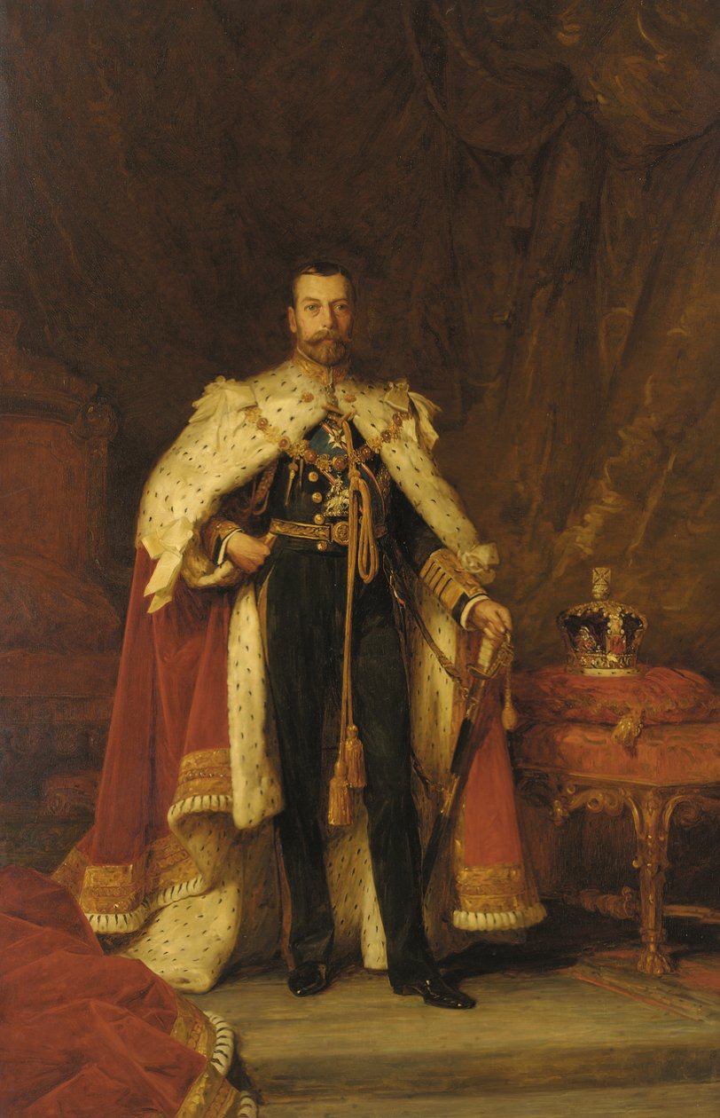 Coronation portrait of King George V, after Sir Luke Fildes by William A. Menzies