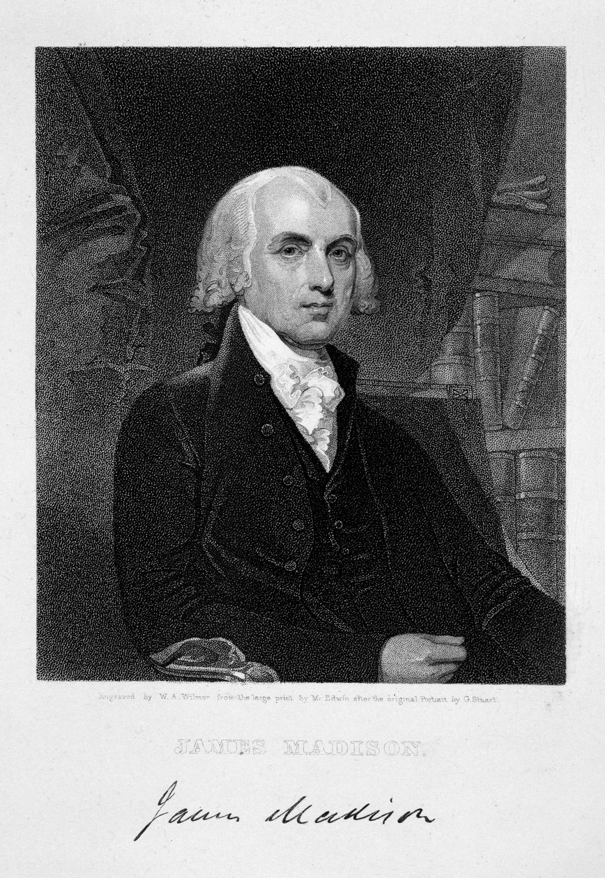 James Madison, 4th President of the United States of America by William A Wilmer