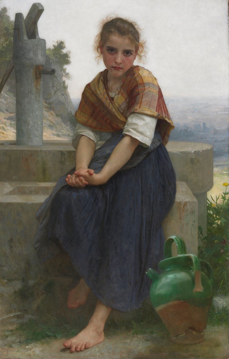 The Broken Pitcher by William Adolphe Bouguereau