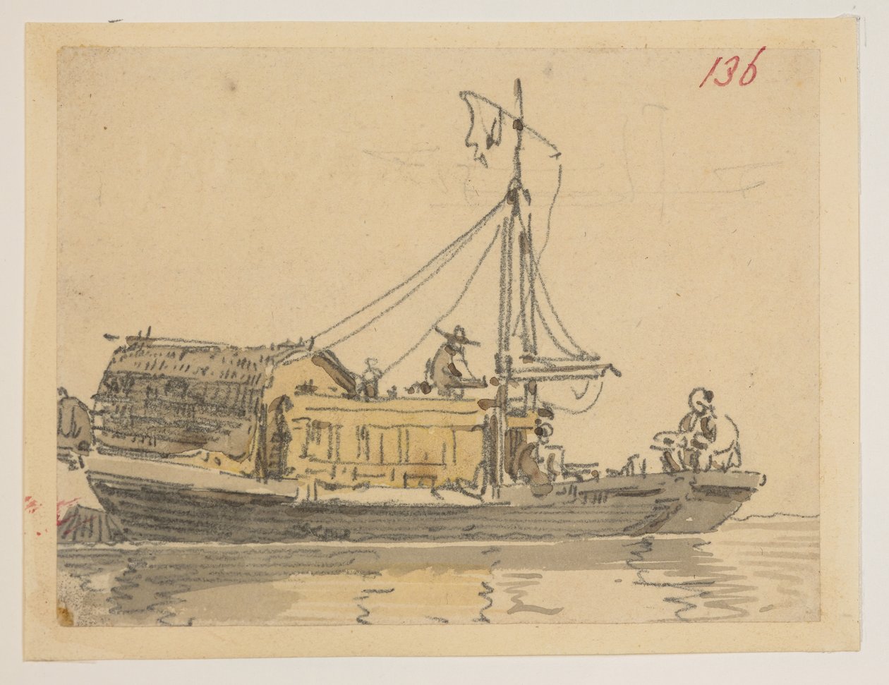 A Junk, from an Album of 372 Drawings of Landscapes, Coastlines, Costumes and Everyday Life by William Alexander