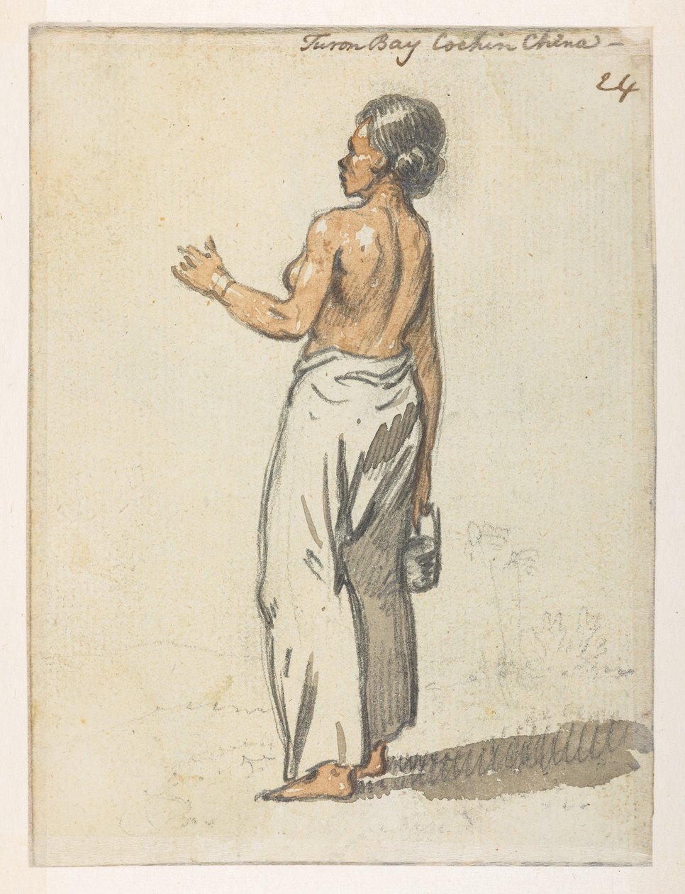 Woman of Turon Bay, Cochin China, from an Album of 372 drawings of landscapes, coastlines, costumes and everyday life made during Lord Macartney
