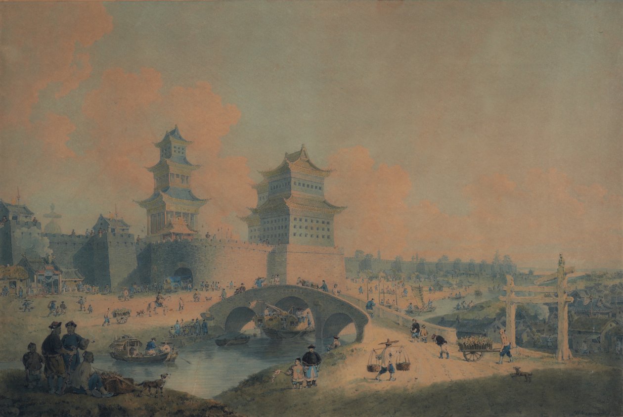 Pekin City, Ping Tze Muen, One of the Western Gates of Pekin by William Alexander