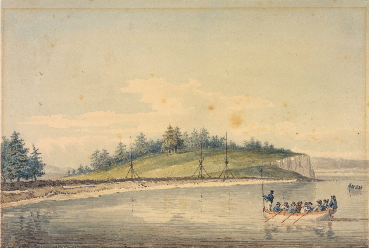 Remarkable Supported Poles, in Port Townsend, Gulf of Georgia by William Alexander