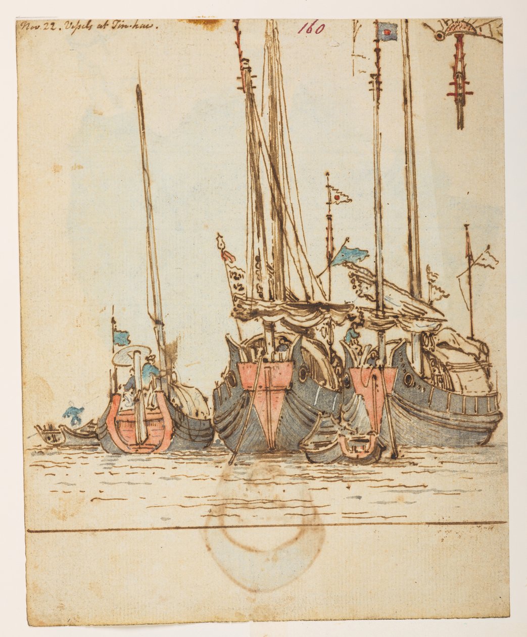Vessels at Tin-hau, from an Album of 372 Drawings of Landscapes, Coastlines, Costumes and Everyday Life by William Alexander