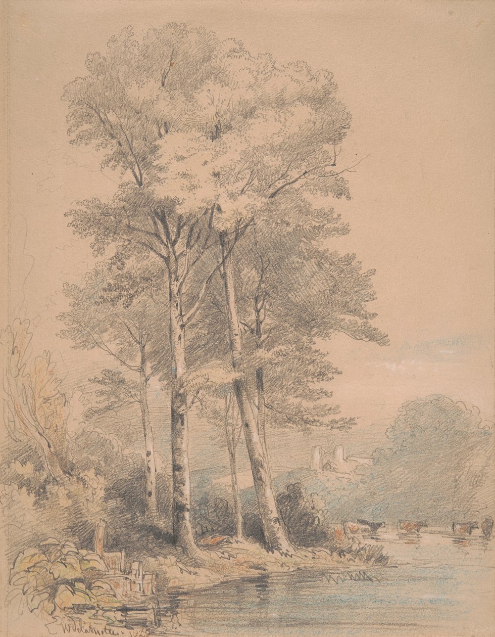 Llandovery Castle, South Wales by William Alfred Delamotte