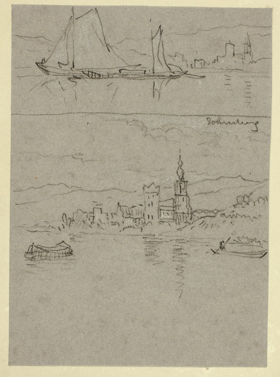 Two River Scenes by William Alfred Delamotte