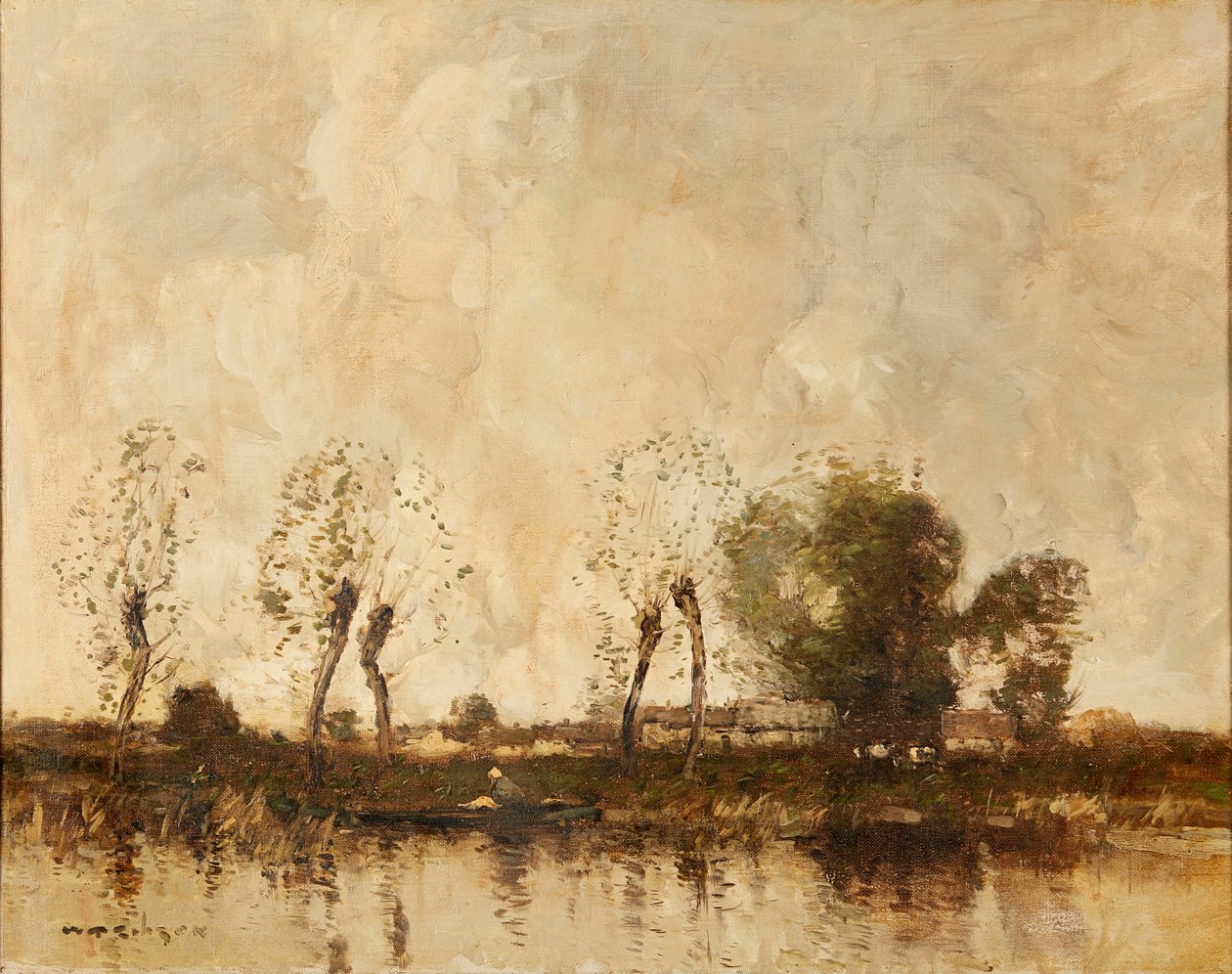 A Dutch Waterway by William Alfred Gibson