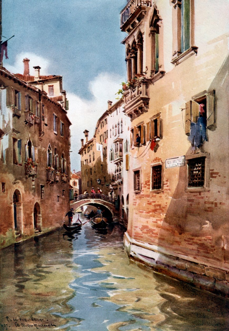 Rio del Olio, Venice, Italy by William Alister Macdonald