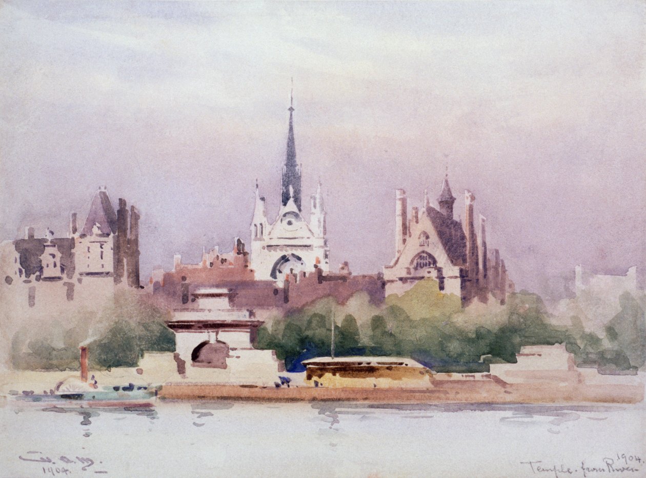 Temple from the River, 1904 by William Alister Macdonald