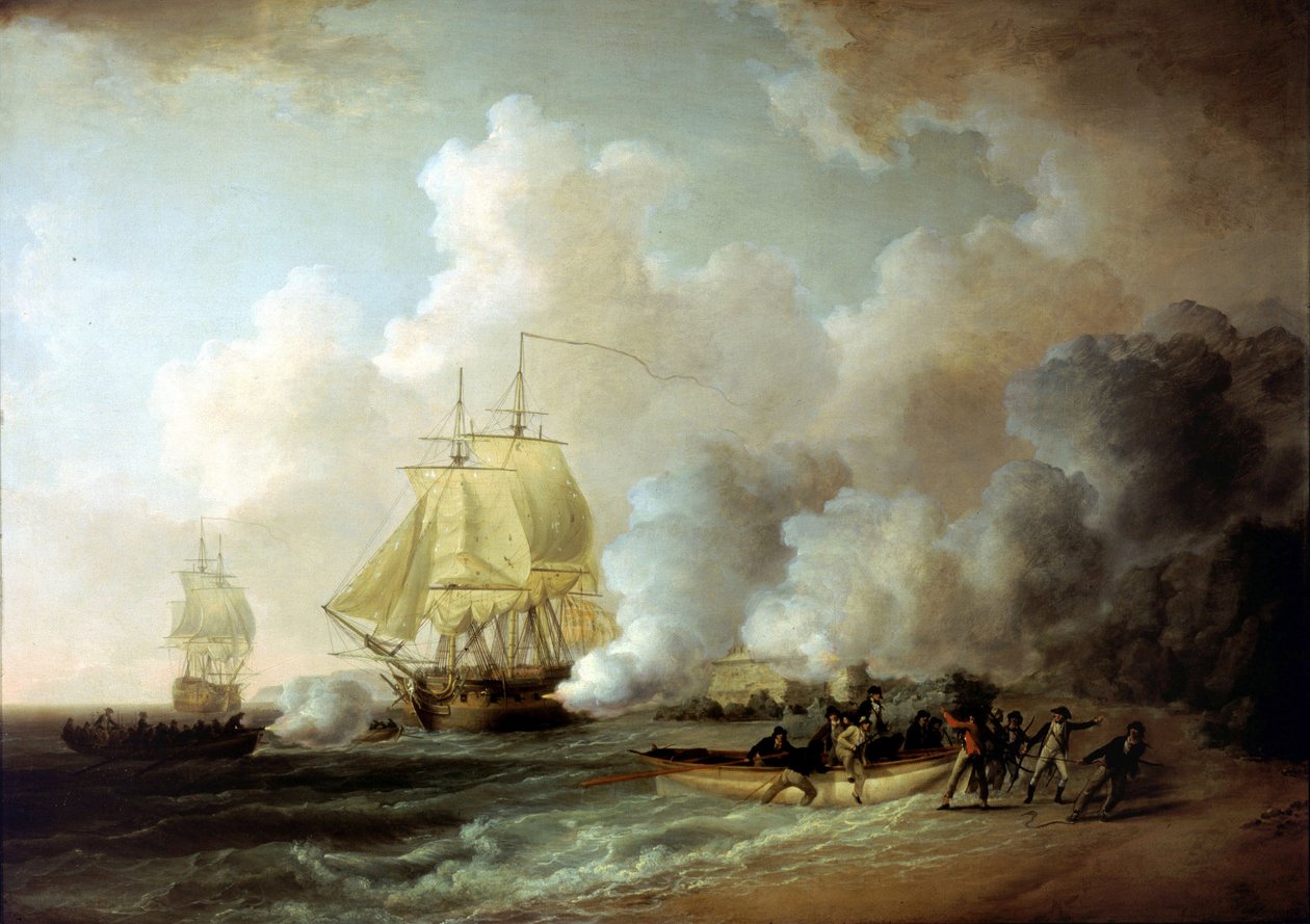 The capture of Fort Louis (Martinique) by the British, on 20 March 1794 by William Anderson