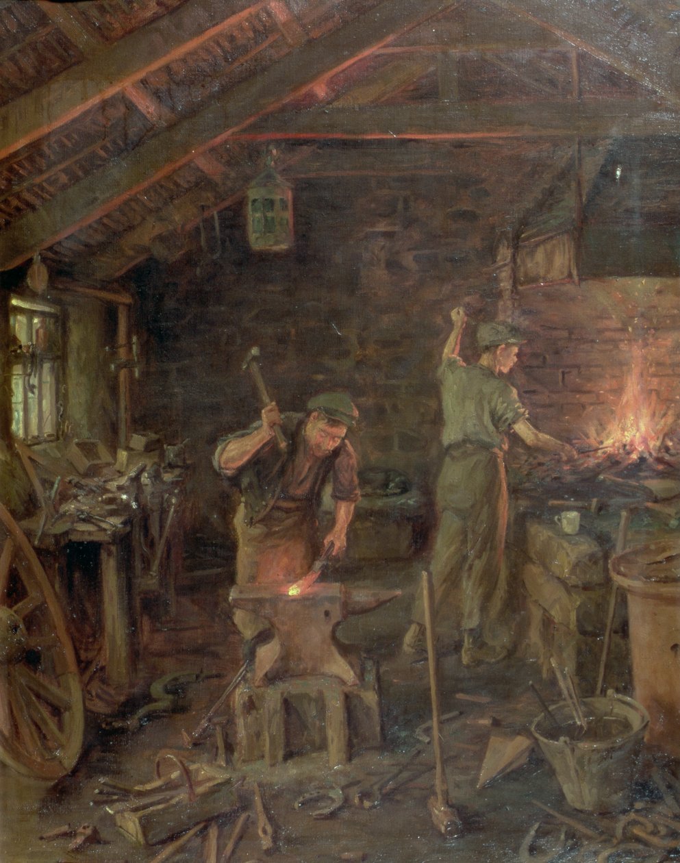 By Hammer and Hand, All Arts Doth Stand (The Forge) by William Banks Fortescue