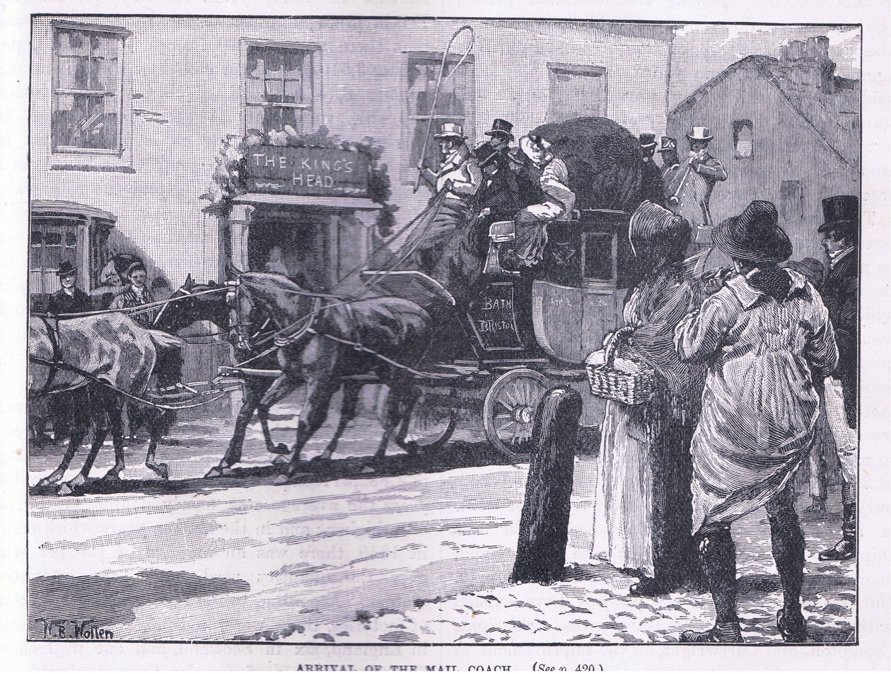 Arrival of the Mail Coach by William Barnes Wollen