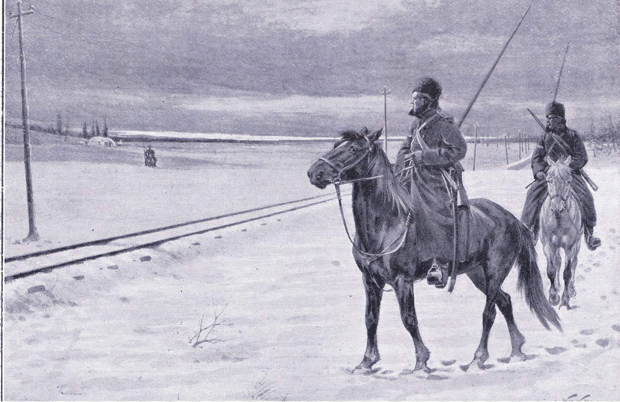 Guarding the Railway Near Mukden by William Barnes Wollen