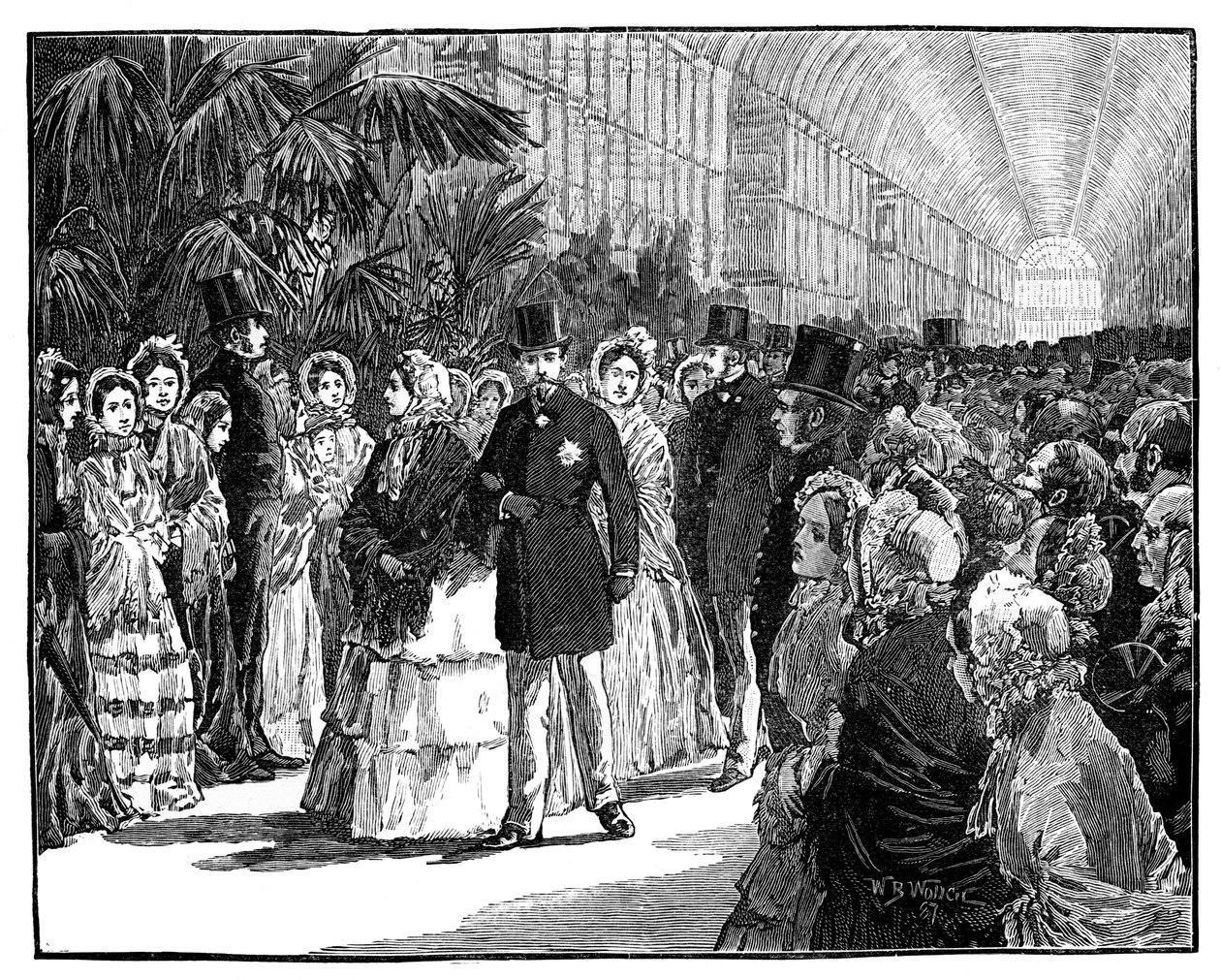 Royal and Imperial visit to the Crystal Palace, 1850s, c1888 by William Barnes Wollen