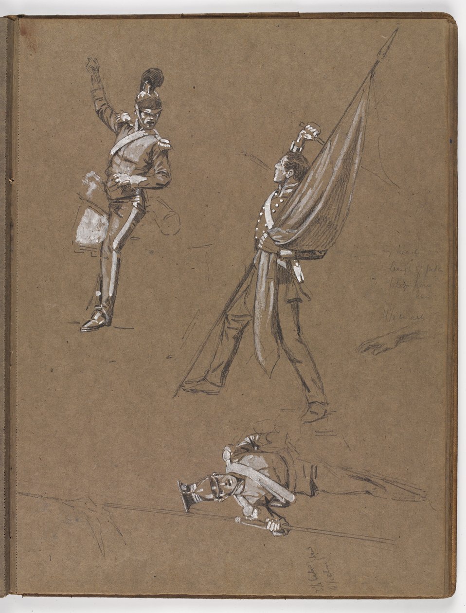 Studies for the Oil Painting, The Flag: Albuhera, May 16, 1811 by William Barnes Wollen