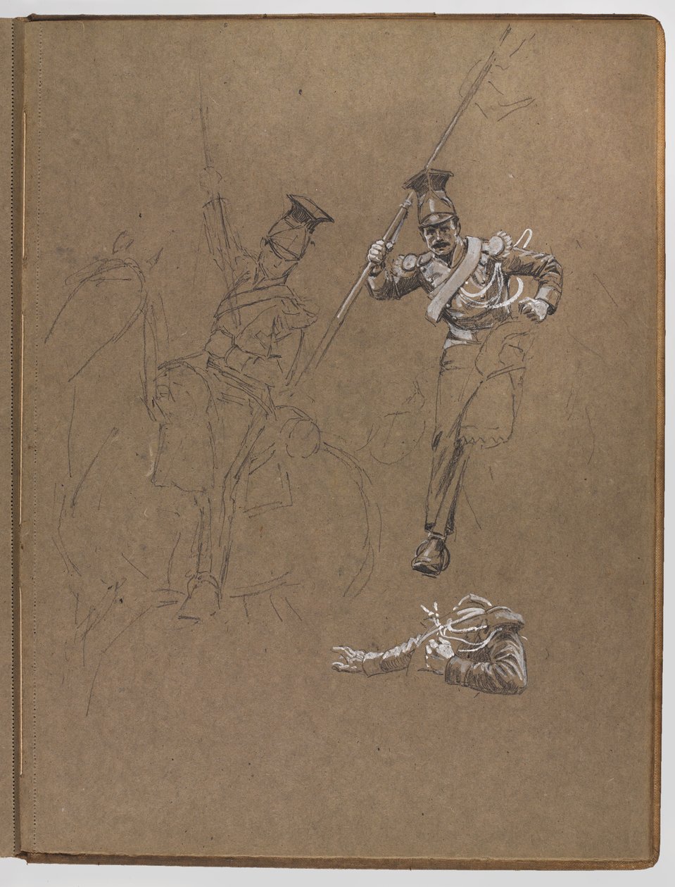 Studies for the Oil Painting, The Flag: Albuhera, May 16, 1811 by William Barnes Wollen