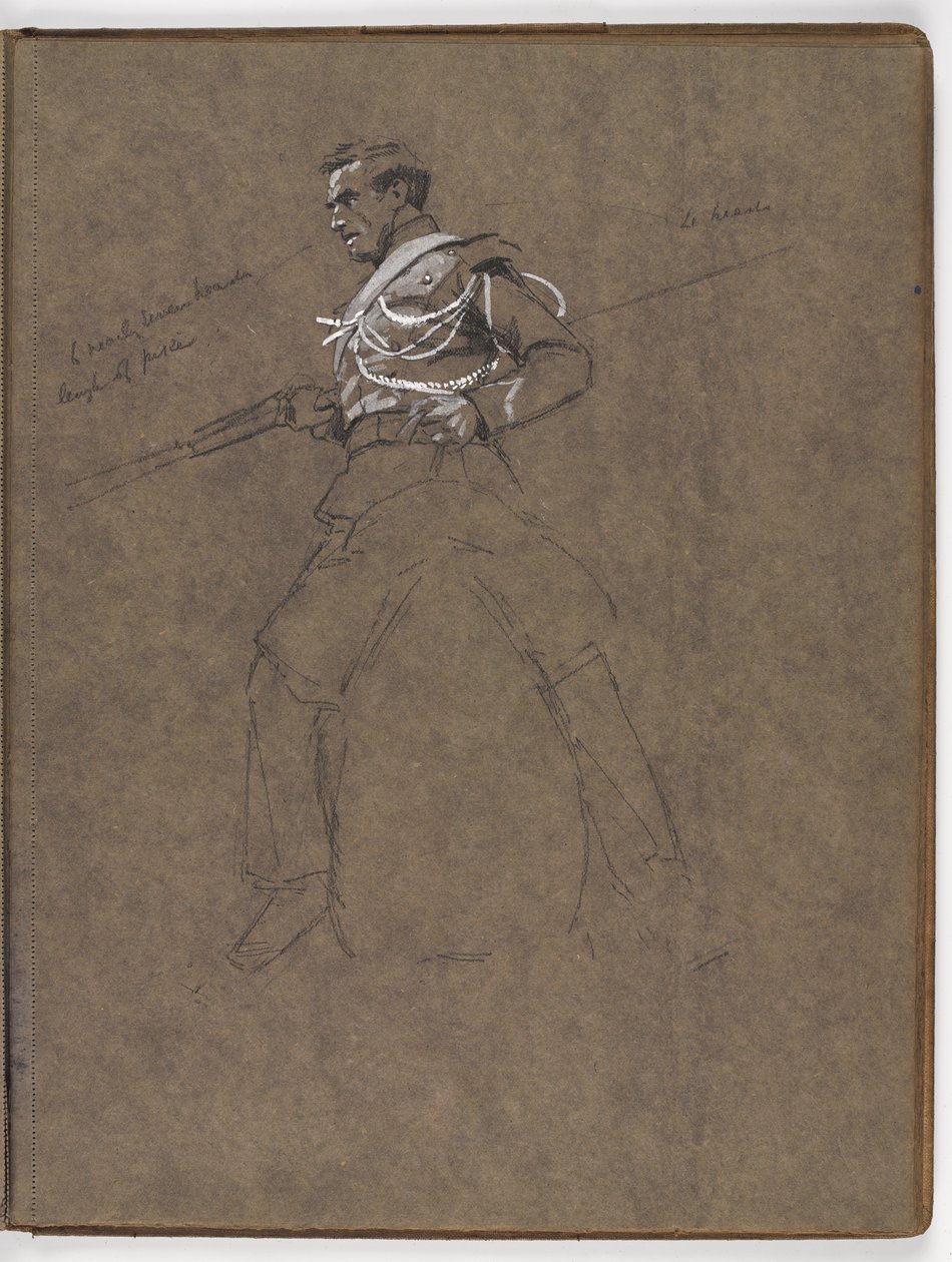 Study for the oil painting The Flag: Albuhera, May 16, 1811 by William Barnes Wollen