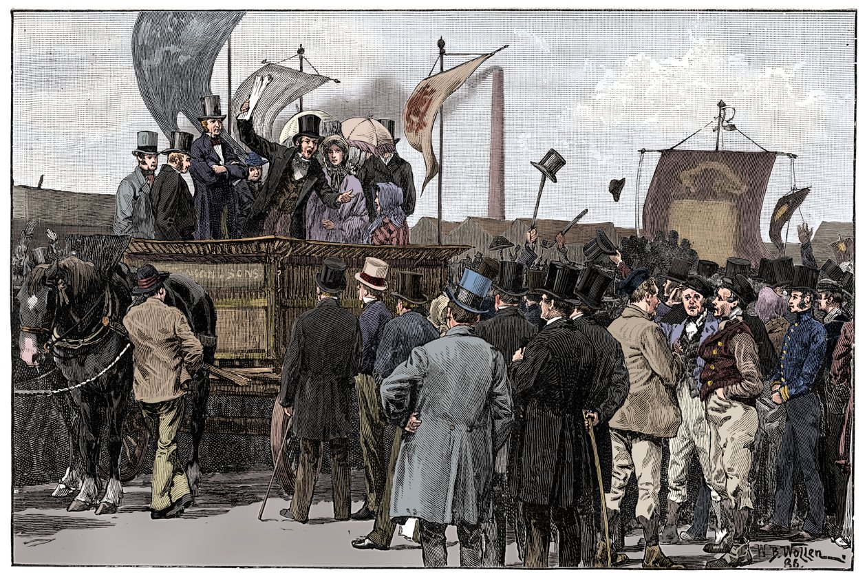 The Chartist Demonstration on Kennington Common by William Barnes Wollen
