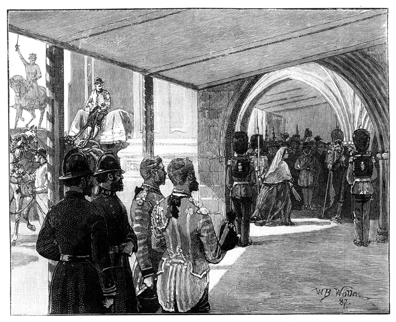 The Opening of Parliament, Westminster, London by William Barnes Wollen