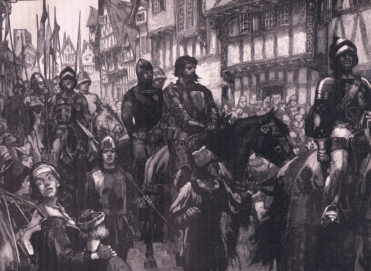 Wallace on his way to Westminster Hall AD 1304 by William Barnes Wollen
