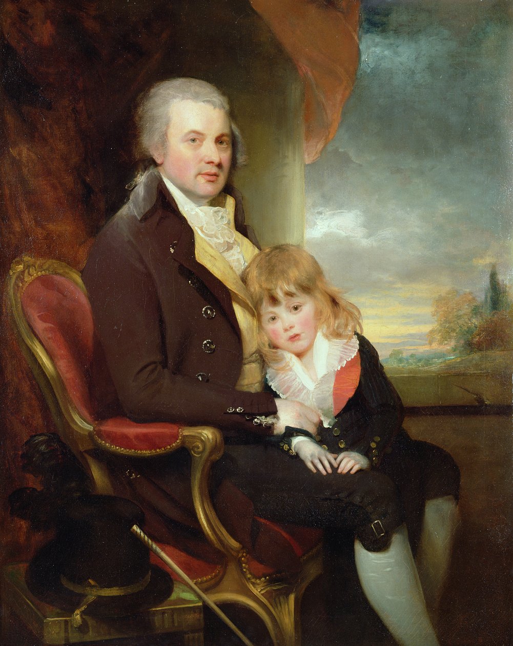 Edward George Lind and his Son, Montague by William Beechey