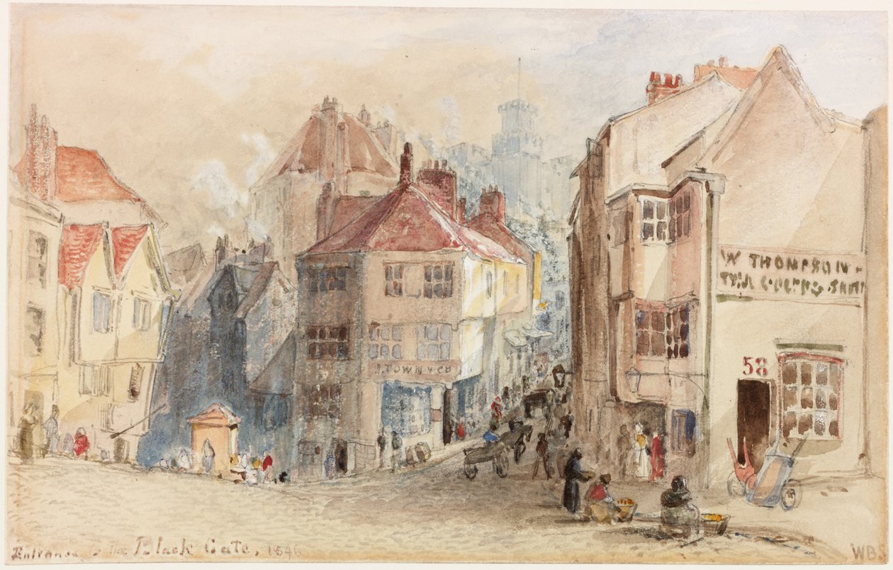 Entrance to the Black Gate, Newcastle by William Bell Scott