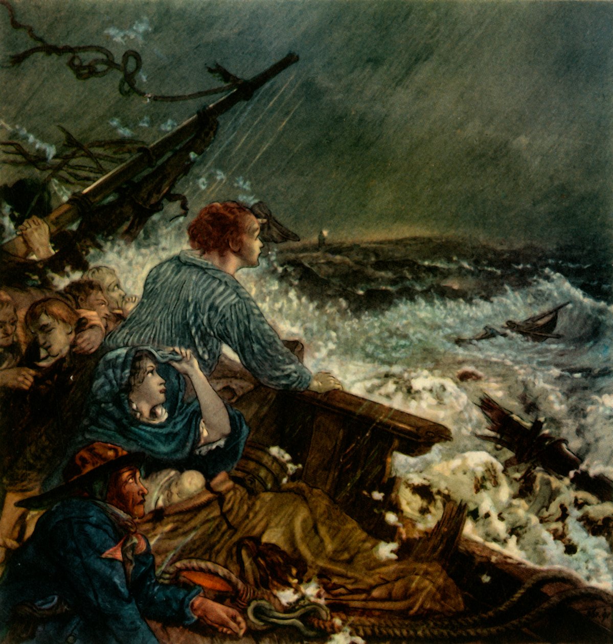 Grace Darling and her Father Saving the Shipwrecked Crew, September 8th, 1838 by William Bell Scott
