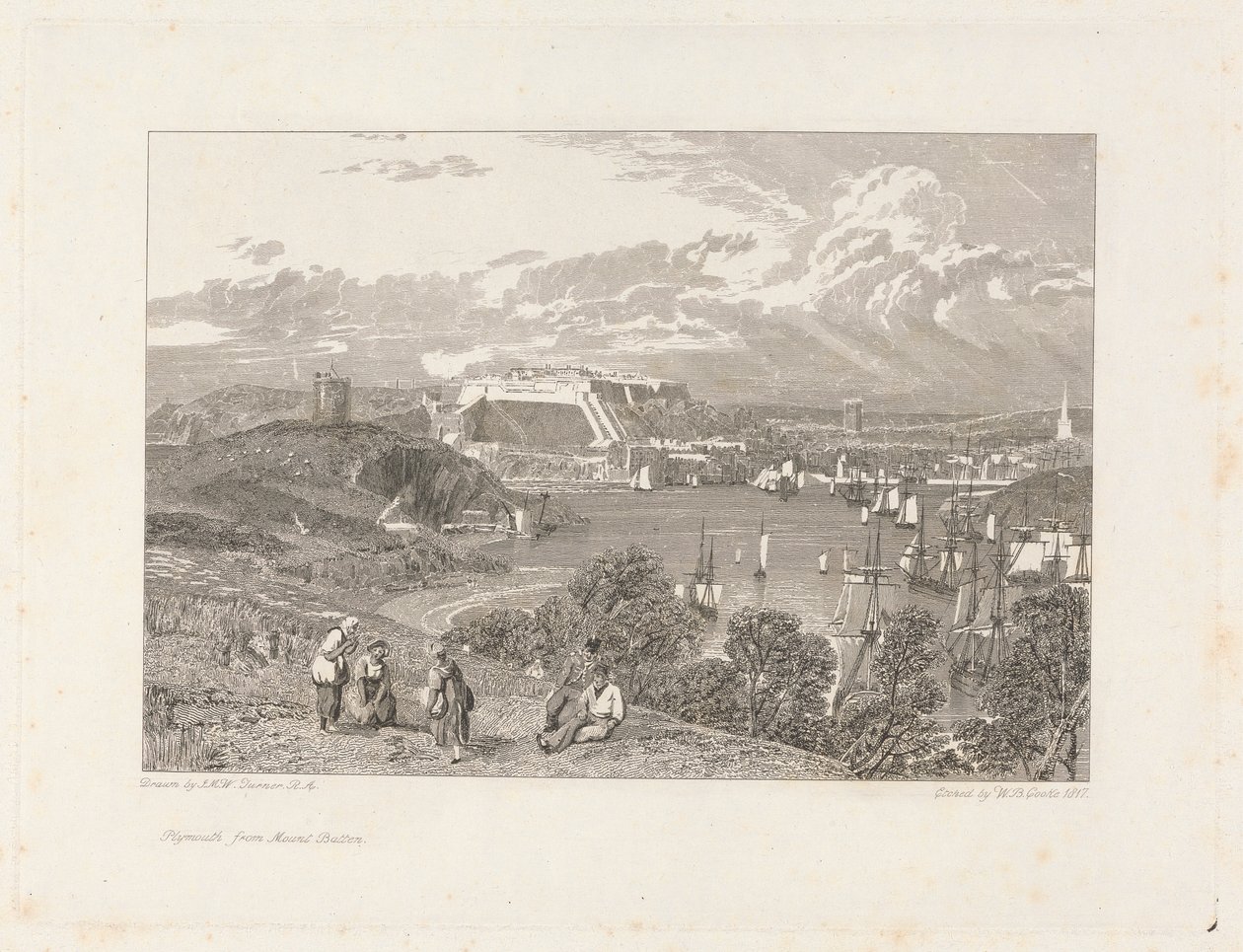Plymouth, from Mount Batten by William Bernard Cooke