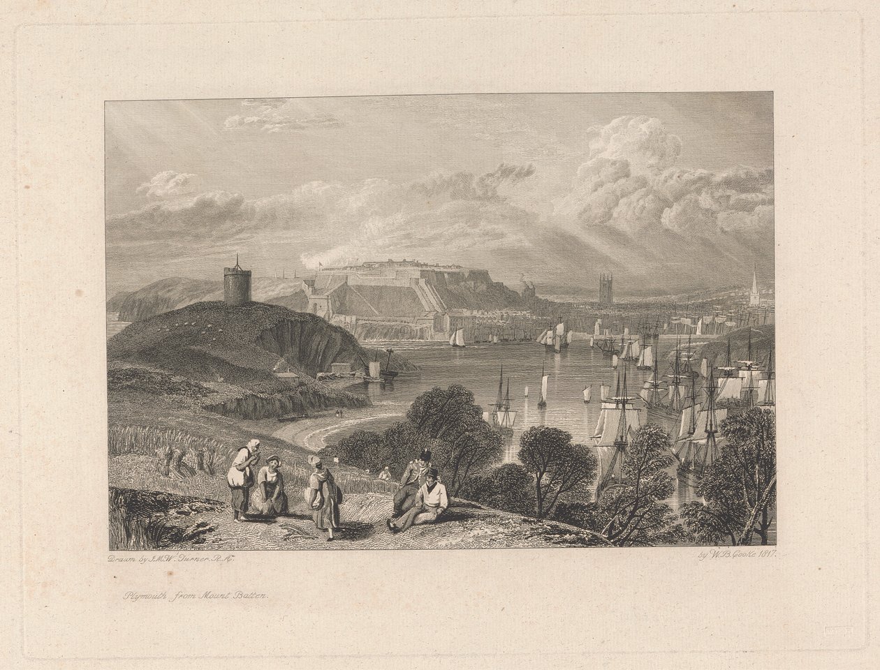 Plymouth, from Mount Batten by William Bernard Cooke