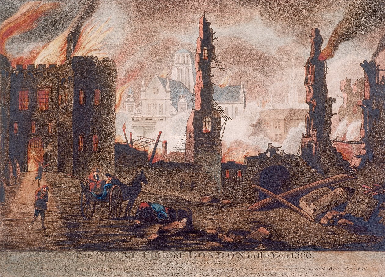Ludgate, Great Fire of London, London, 1792 by William Birch