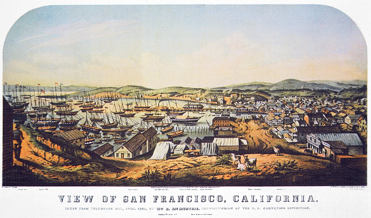 View of San Francisco, California, from Telegraph Hill, April 1850 by William Birch McMurtrie