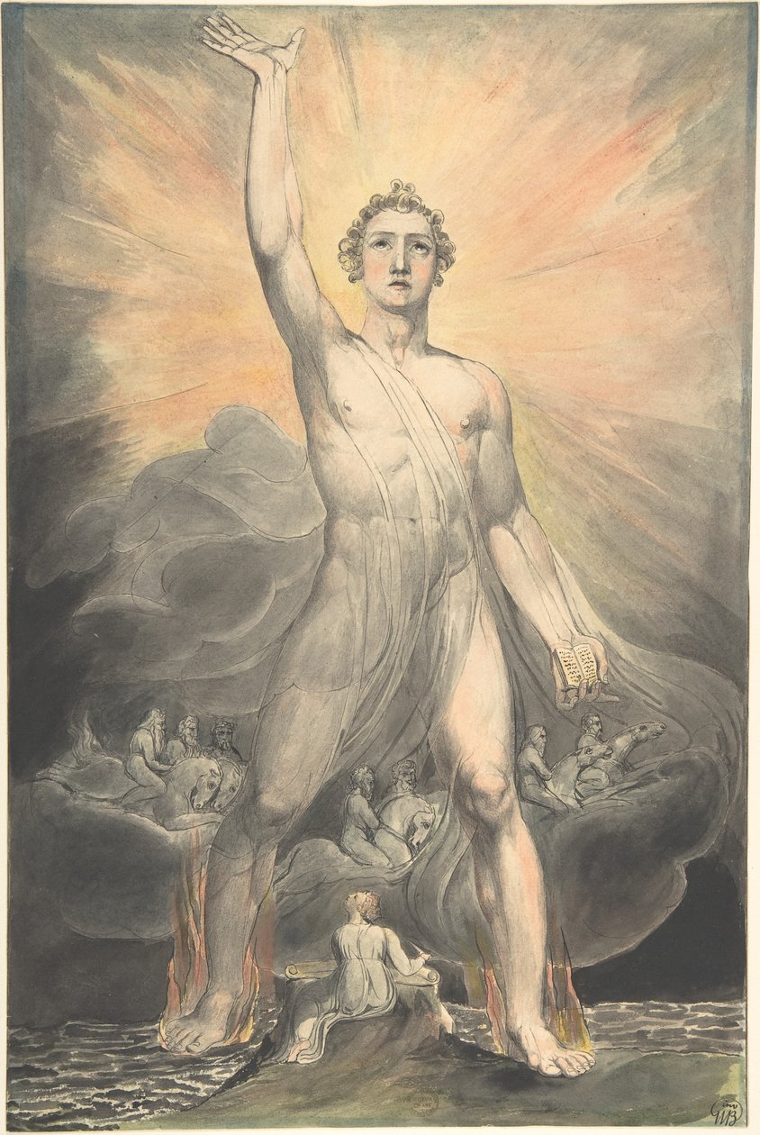Angel of the Revelation (Book of Revelation, chapter 10) by William Blake