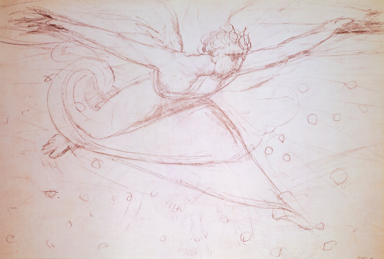 Angel walking, drawing by William Blake by William Blake