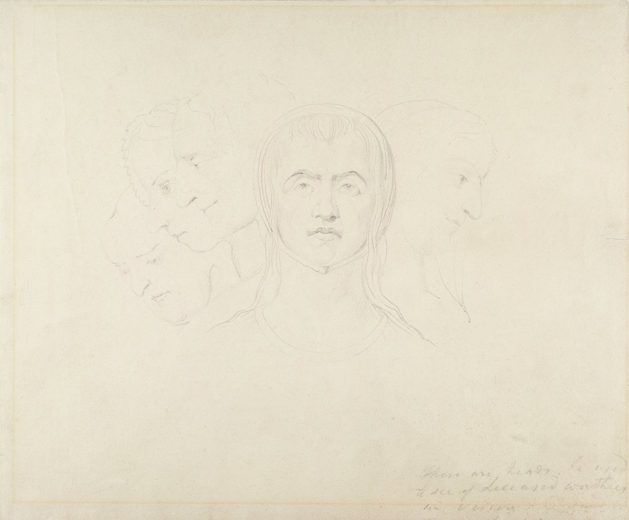 Five Visionary Heads of Women, c.1820 by William Blake