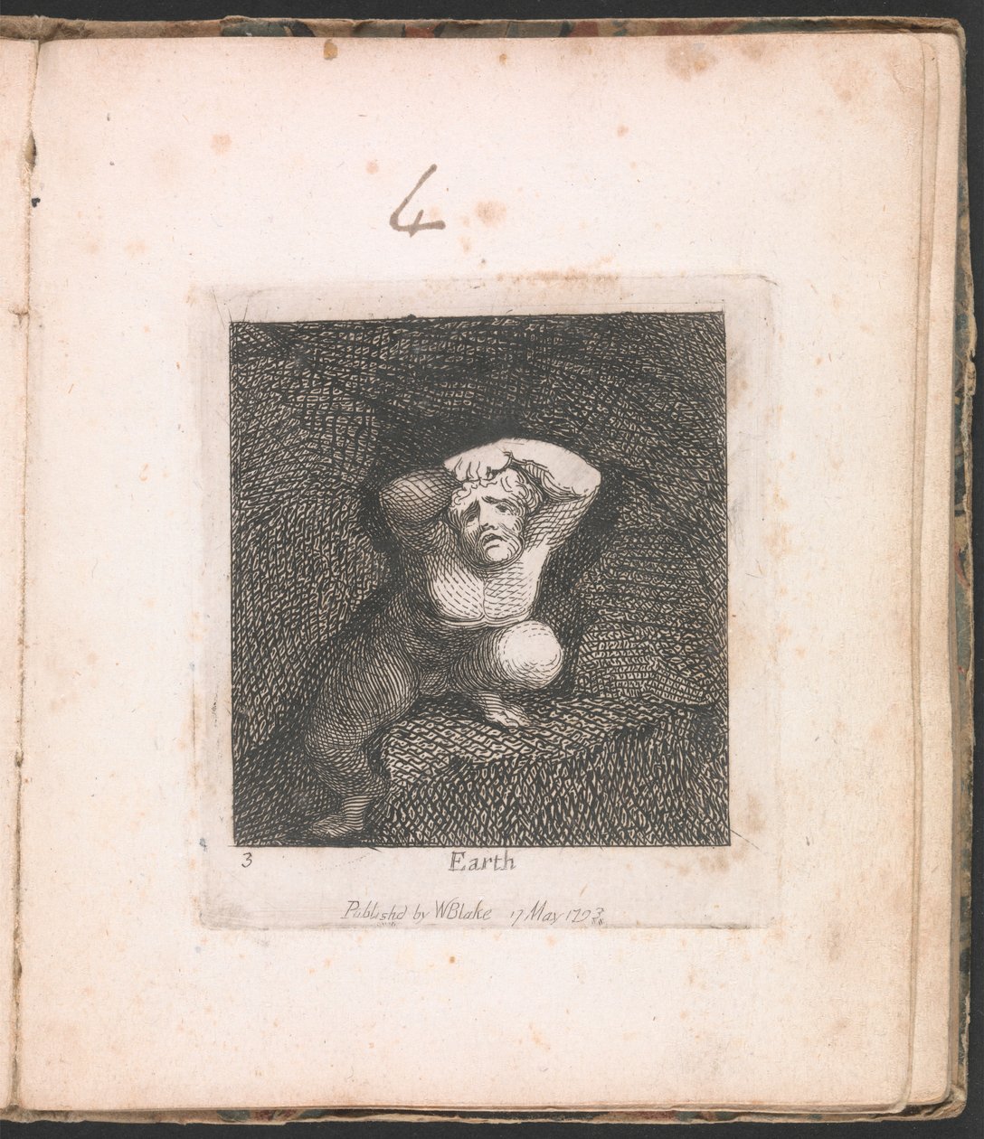 For Children. The Gates of Paradise, Plate 5, "Earth" by William Blake