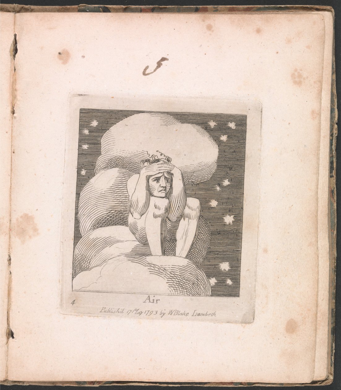 For Children. The Gates of Paradise, Plate 6, Air by William Blake