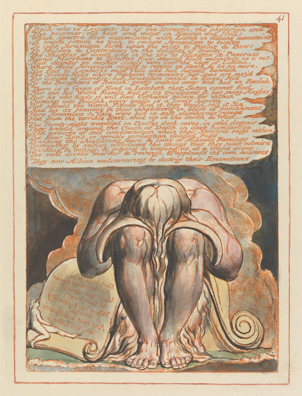Jerusalem, Plate 41, Bath who is Legions.... by William Blake