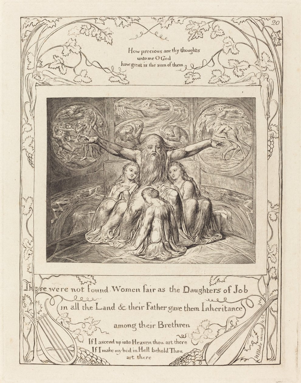 Job and His Daughters by William Blake